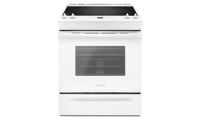 Cuisinière électrique à commandes frontales 30 po Amana - YAES6603SFW