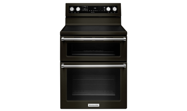 Cuisinière électrique 5 éléments et four double à convection 30 po KitchenAid - YKFED500EBS