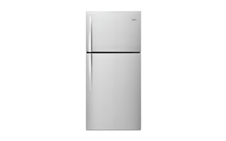 Réfrigérateur à congélateur supérieur compatible avec la trousse de machine à glaçons 19,2 pi³ Whirlpool - WRT549SZDM