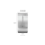 Réfrigérateur encastré à portes françaises de 24,2 pi³ en inox KitchenAid - KBFN502ESS