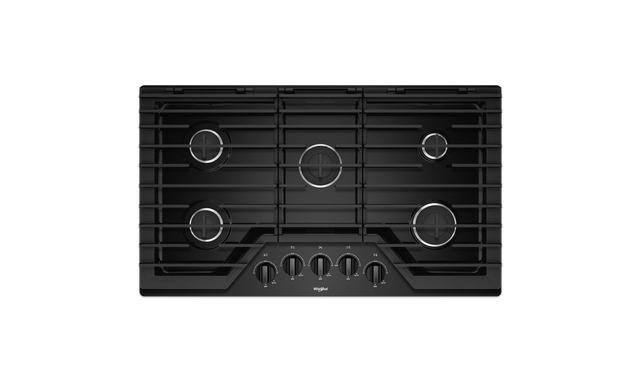 Table de cuisson au gaz grilles en fonte EZ-2-Lift 36 po Whirlpool - WCG55US6HB