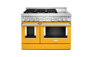 Cuisinière de style commerciale intelligente au gaz avec plaque chauffante 48 po KitchenAid - KFGC558JYP