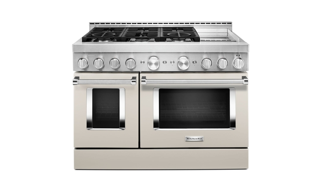 Cuisinière de style commerciale intelligente au gaz avec plaque chauffante 48 po KitchenAid - KFGC558JMH