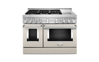 Cuisinière de style commerciale intelligente au gaz avec plaque chauffante 48 po KitchenAid - KFGC558JMH