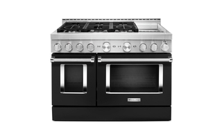 Cuisinière de style commerciale intelligente au gaz avec plaque chauffante 48 po KitchenAid - KFGC558JBK