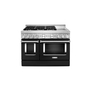 Cuisinière de style commerciale intelligente au gaz avec plaque chauffante 48 po KitchenAid - KFGC558JBK