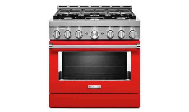 Cuisinière de style commerciale intelligente au gaz 6 brûleurs 36 po KitchenAid - KFGC506JPA