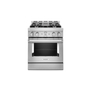 Cuisinière de style commerciale intelligente au gaz 4 brûleurs 30 po KitchenAid - KFGC500JSS