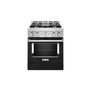 Cuisinière de style commerciale intelligente au gaz 4 brûleurs 30 po KitchenAid - KFGC500JBK