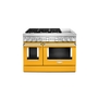 Cuisinière de style commerciale intelligente bicombustible avec plaque chauffante 48 po KitchenAid - KFDC558JYP