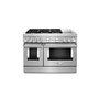 Cuisinière de style commerciale intelligente bicombustible avec plaque chauffante 48 po KitchenAid - KFDC558JSS