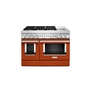 Cuisinière de style commerciale intelligente bicombustible avec plaque chauffante 48 po KitchenAid - KFDC558JSC