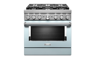 Cuisinière de style commerciale intelligente bicombustible 6 brûleurs 36 po KitchenAid - KFDC506JMB