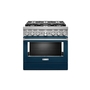 Cuisinière de style commerciale intelligente bicombustible 6 brûleurs 36 po KitchenAid - KFDC506JIB