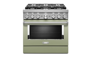 Cuisinière de style commerciale intelligente bicombustible 6 brûleurs 36 po KitchenAid - KFDC506JAV