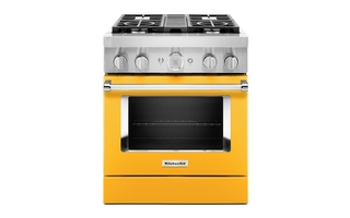 Cuisinière de style commerciale intelligente bicombustible 4 brûleurs 30 po KitchenAid - KFDC500JYP