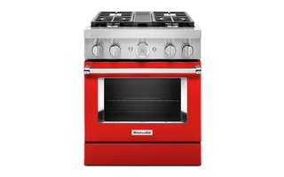 Cuisinière de style commerciale intelligente bicombustible 4 brûleurs 30 po KitchenAid - KFDC500JPA