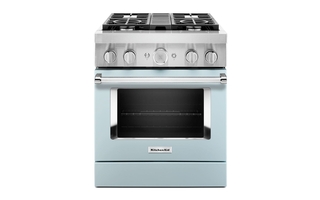 Cuisinière de style commerciale intelligente bicombustible 4 brûleurs 30 po KitchenAid - KFDC500JMB