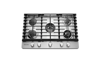 Table de cuisson au gaz 30 po 5 brûleurs et plaque chauffante KitchenAid - KCGS950ESS