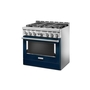 Cuisinière de style commerciale intelligente au gaz 6 brûleurs 36 po KitchenAid - KFGC506JIB