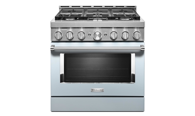 Cuisinière de style commerciale intelligente au gaz 6 brûleurs 36 po KitchenAid - KFGC506JMB