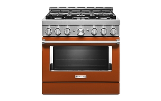 Cuisinière de style commerciale intelligente au gaz 6 brûleurs 36 po KitchenAid - KFGC506JSC