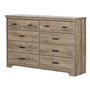 Bureau double 8 tiroirs Versa de South Shore