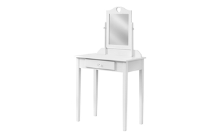 vanité miroir et tiroir rangement blanc - 3326