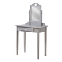 vanité miroir et tiroir rangement gris - 3327