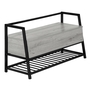 Banc rangement gris métal noir - 4500