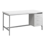 Bureau métal argent blanc - 7046