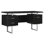 Bureau métal argent espresso - 7080