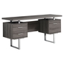 Bureau métal argent taupe foncé - 7082