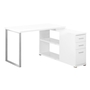 Bureau blanc en coin droit ou gauche - 7133