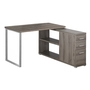 Bureau taupe foncé en coin droit ou gauche - 7134