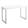 Bureau blanc métal argent - 7154