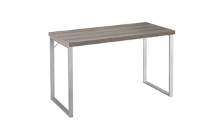 Bureau taupe foncé métal argent - 7155