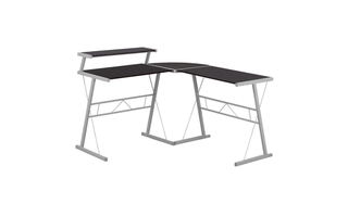 Bureau dessus espresso métal argent - 7171