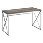 Bureau taupe foncé métal chrome - 7204