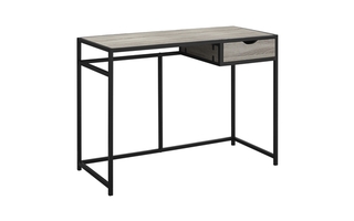 Bureau taupe foncé métal noir - 7221