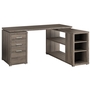 Bureau taupe foncé de coin cote droit ou gauche - 7319