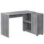 Bureau gris avec cabinet de rangement - 7351