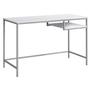 Bureau blanc métal argent - 7368