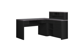 Bureau noir dessus gris de coin cote droit ou gauche - 7430