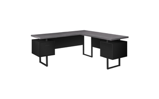 Bureau noir dessus gris cote droit ou gauche - 7432