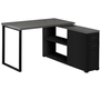 Bureau noir dessus gris en coin droit ou gauche - 7433