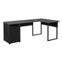 Bureau noir dessus gris cote droit ou gauche - 7435