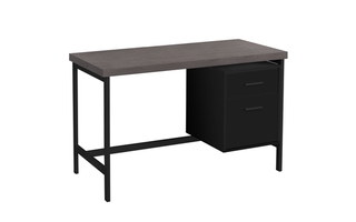 Bureau noir dessus gris métal noir - 7437