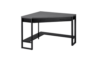 Bureau noir en coin dessus gris noir - 7503