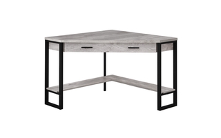 Bureau en coin faux bois gris - 7505